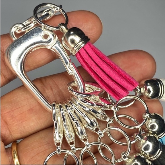 Suede tassel stitch markers for knitting and crochet. Doubles as purse charms - Picture 6 of 7